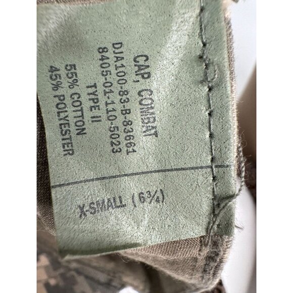 Vintage Military Digital Camo Combat Cap X-Small 6 3/4 Cotton & Polyester Unisex - Picture 4 of 16